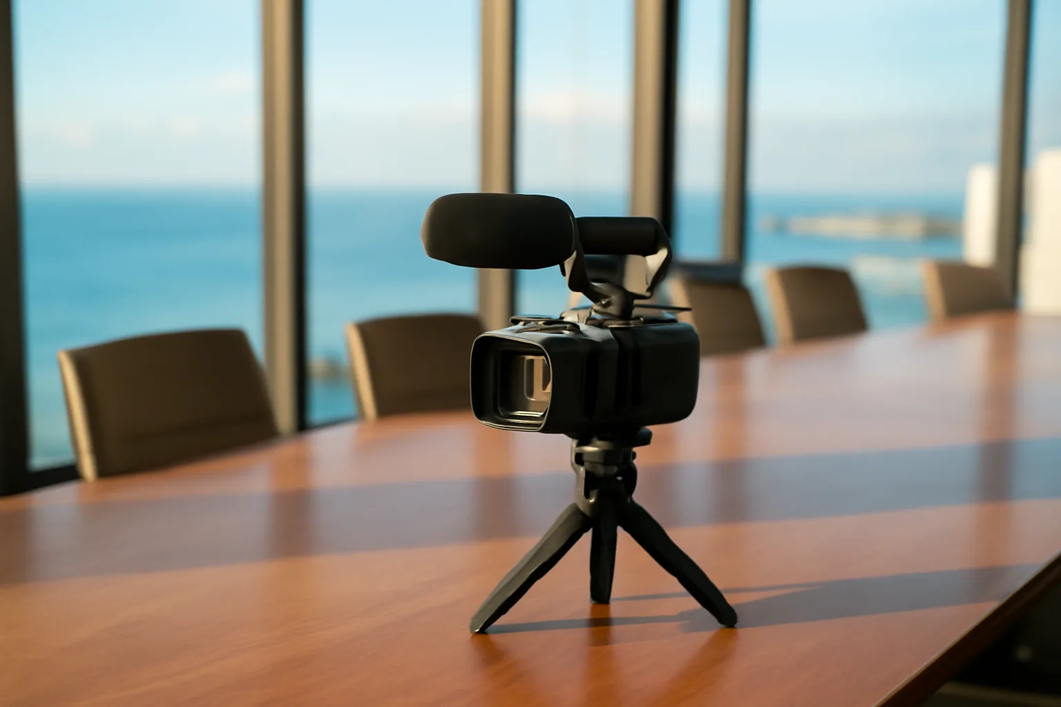 Camera ready for a legal deposition in Honolulu